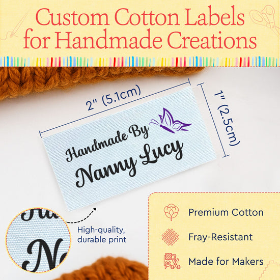 Butterfly Labels (2"x1"-Cotton)