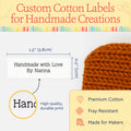 Two Line Tiny Labels (0.5"x1.5"-Cotton)