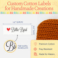 Tiny Heart Labels (0.5"x1.5"-Cotton)