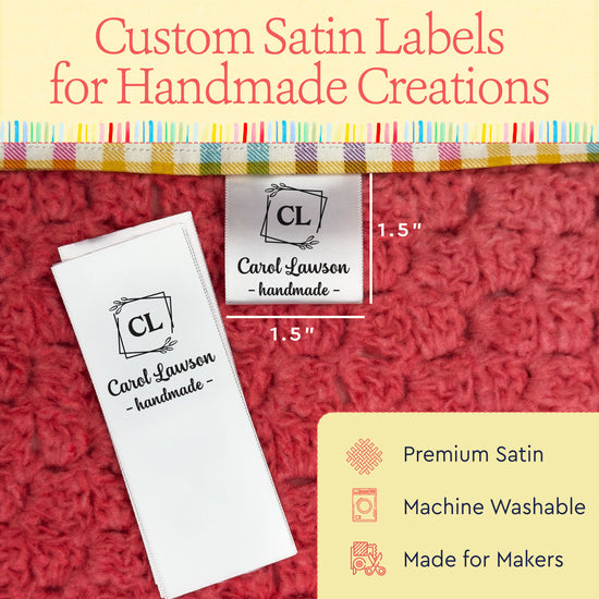 Monogram Satin Labels (1.5" wide - Satin)