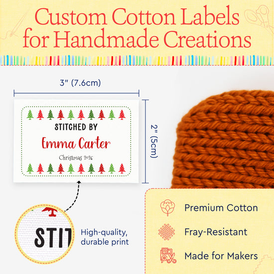 Christmas Trees (2"x3" Cotton - 12 labels/set)
