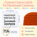 Text only square (1.5"x1.5"-Cotton)