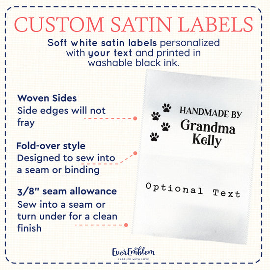 Paw Prints (2" wide - Satin)