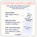 Monogram Satin Labels (1.5" wide - Satin)