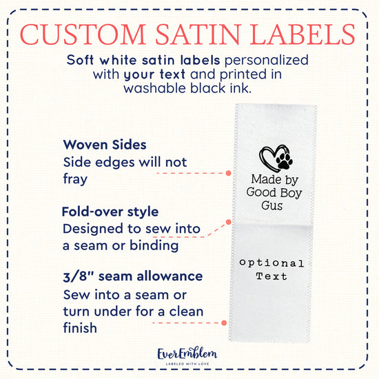 Heart and Paw Print (1" wide - Satin)