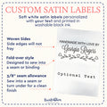 Heart border labels (2" wide - Satin)