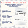 Rose Satin Labels (2" wide - Satin)