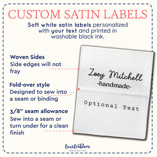 Signature Satin Tags (1.5" wide - Satin)