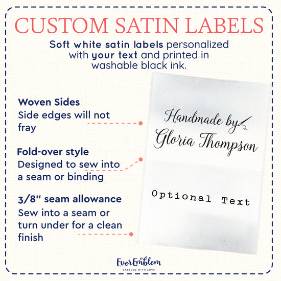 Sewing Needle Satin Set (2" wide - Satin)
