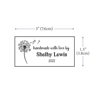 Cotton Wishing Flower Blanket Tag (1.5"x3"-Cotton) custom fabric labels for handmade items