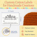 Cotton Holiday Treats with Fill in Blanks (2"x3" Cotton - 12 labels/set) cotton labels custom fabric stickers custom cotton labels