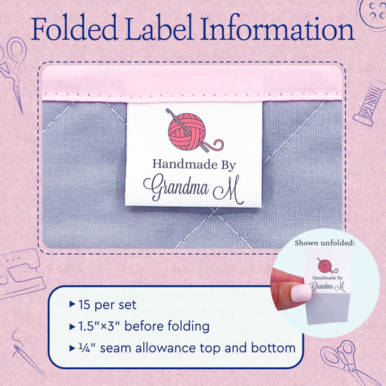 Cotton Crochet Yarn Ball (1.5"x1.5"-Cotton) crochet labels made by tags for crochet crochet tags personalized tags for crochet