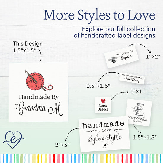 Cotton Crochet Yarn Ball (1.5"x1.5"-Cotton) crochet labels made by tags for crochet crochet tags personalized tags for crochet