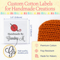 Cotton Crochet Yarn Ball (1.5"x1.5"-Cotton) crochet labels made by tags for crochet crochet tags personalized tags for crochet