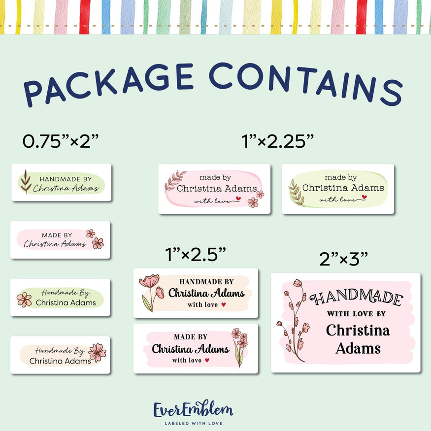 Label For Collection Spring Collection Sewinglabel pack, iron on cotton labels ready to ship ...