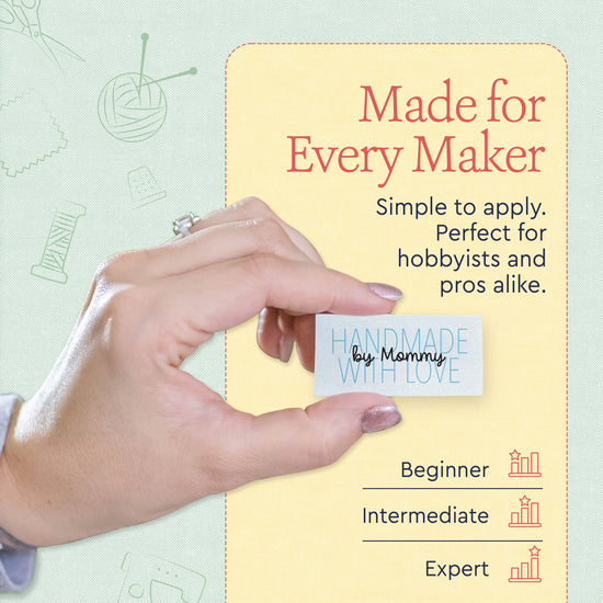 Cotton Modern With Love (2"x1"-Cotton) custom clothing labels custom tags for clothing clothing label maker