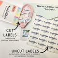 Cotton Tiny Text Labels (0.5"x1.5"-Cotton) custom clothing labels custom tags for clothing clothing label maker
