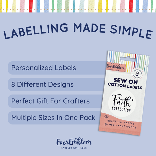 Faith Mixed Sewing label package by EverEmblem