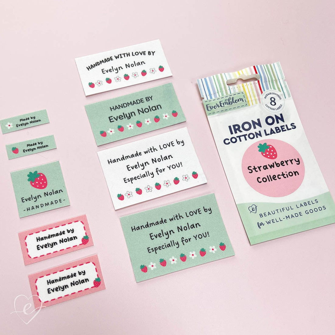 personalized pack of sewing labels, iron on labels ready to ship ...