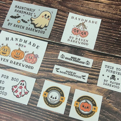 Cotton Halloween Collection Package custom clothing labels custom tags for clothing clothing label maker