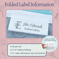 Cotton Floral Letter (2"x1"-Cotton) custom clothing labels sew on custom sew in tags custom sewing tags