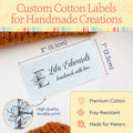 Cotton Floral Letter (2"x1"-Cotton) custom clothing labels sew on custom sew in tags custom sewing tags