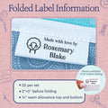 Cotton Fuzzy Sheep (2"x1"-Cotton) custom clothing labels sew on custom sew in tags custom sewing tags