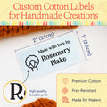 Cotton Fuzzy Sheep (2"x1"-Cotton) custom clothing labels sew on custom sew in tags custom sewing tags