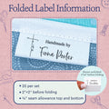 Cotton Made with Faith (2"x1"-Cotton) custom clothing labels sew on custom sew in tags custom sewing tags