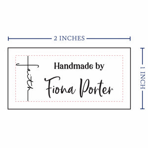 Cotton Made with Faith (2"x1"-Cotton) custom clothing labels sew on custom sew in tags custom sewing tags