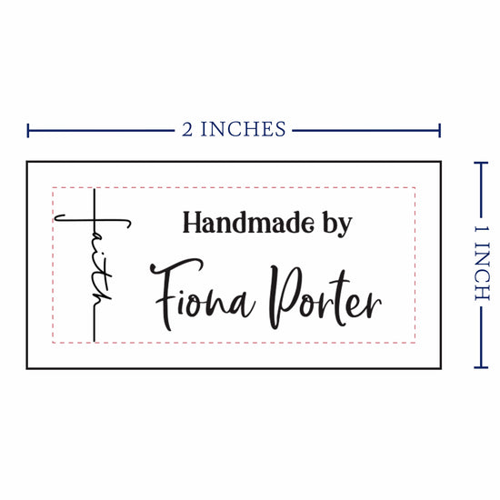 Cotton Made with Faith (2"x1"-Cotton) custom clothing labels sew on custom sew in tags custom sewing tags