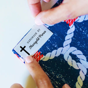 Cotton Faithful Hands (2"x1"-Cotton) custom clothing labels sew on custom sew in tags custom sewing tags