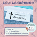 Cotton Faithful Hands (2"x1"-Cotton) custom clothing labels sew on custom sew in tags custom sewing tags