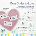 Cotton Faithful Hands (2"x1"-Cotton) custom clothing labels sew on custom sew in tags custom sewing tags