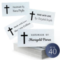 Cotton Faithful Hands (2"x1"-Cotton) custom clothing labels sew on custom sew in tags custom sewing tags