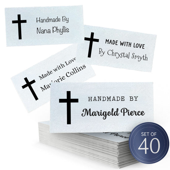 Cotton Faithful Hands (2"x1"-Cotton) custom clothing labels sew on custom sew in tags custom sewing tags
