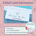 Cotton Signature Bow (2"x1"-Cotton) custom clothing labels sew on custom sew in tags custom sewing tags