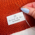 Cotton Signature Bow (2"x1"-Cotton) custom clothing labels sew on custom sew in tags custom sewing tags