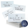 Cotton Signature Bow (2"x1"-Cotton) custom clothing labels sew on custom sew in tags custom sewing tags