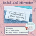 Cotton Framed with Love (2"x1"-Cotton) custom clothing labels sew on custom sew in tags custom sewing tags