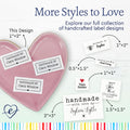 Cotton Framed with Love (2"x1"-Cotton) custom clothing labels sew on custom sew in tags custom sewing tags