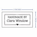 Cotton Framed with Love (2"x1"-Cotton) custom clothing labels sew on custom sew in tags custom sewing tags
