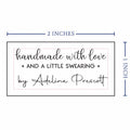 Cotton Love and Swearing (2"x1"-Cotton) custom clothing labels sew on custom sew in tags custom sewing tags