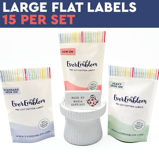 Cotton Spooky Flower Ghost (1.5"x3"-Cotton) custom cotton label, quilt label personalized, ideas for quilt labels, quilt labels sayings