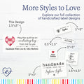 Cotton Quilted Heart (1.5"x3"-Cotton) custom cotton label, quilt label personalized, ideas for quilt labels, quilt labels sayings