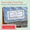 Cotton Snake Frame (1.5"x3"-Cotton) custom cotton label, quilt label personalized, ideas for quilt labels, quilt labels sayings