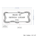 Cotton Snake Frame (1.5"x3"-Cotton) custom cotton label, quilt label personalized, ideas for quilt labels, quilt labels sayings