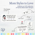 Cotton Cozy Snowman (1.5"x3"-Cotton) custom cotton label, quilt label personalized, ideas for quilt labels, quilt labels sayings
