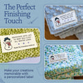 Cotton Cozy Snowman (1.5"x3"-Cotton) custom cotton label, quilt label personalized, ideas for quilt labels, quilt labels sayings
