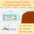 Cotton Christmas Stamp (1.5"x3"-Cotton) custom cotton label, quilt label personalized, ideas for quilt labels, quilt labels sayings